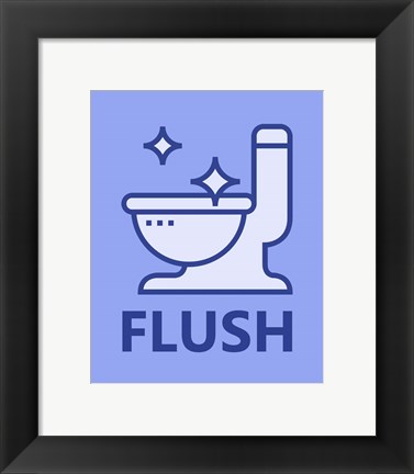 Framed Boy&#39;s Bathroom Task-Flush Print