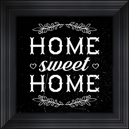 Framed Home Sweet Home-Black Print