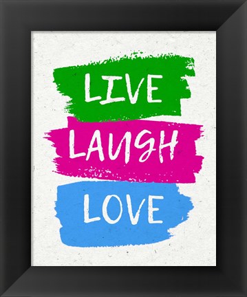 Framed Live Laugh Love-Bold Print