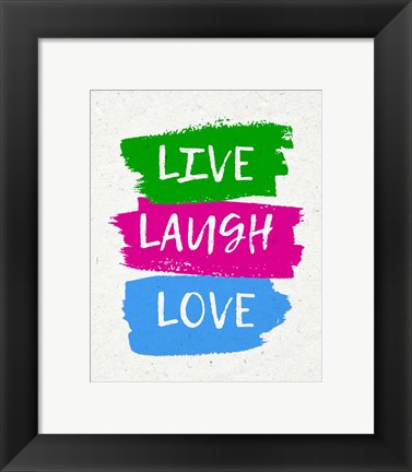 Framed Live Laugh Love-Bold Print