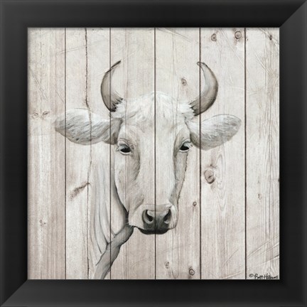 Framed January Cow I Print