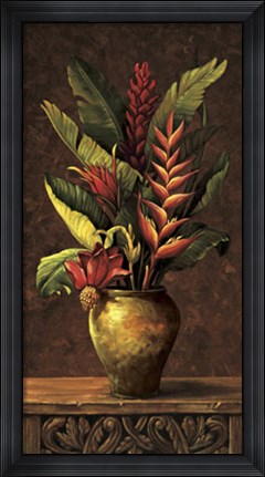 Framed Tropical Arrangement I Print