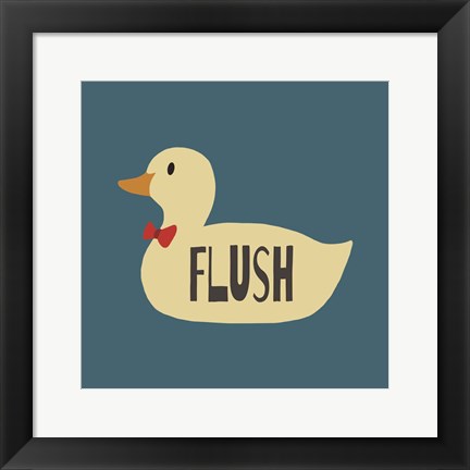 Framed Duck Family Boy Flush Print