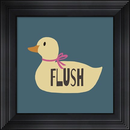 Framed Duck Family Girl Flush Print