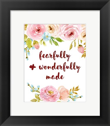 Framed Fearfully &amp; Wonderfully Made Print