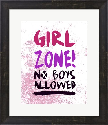 Framed Girl Zone-Grunge Print