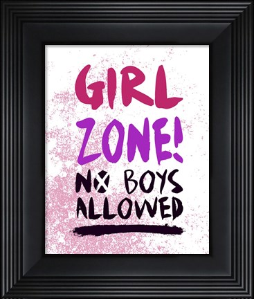 Framed Girl Zone-Grunge Print
