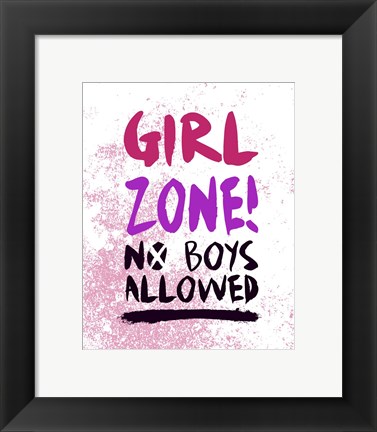 Framed Girl Zone-Grunge Print