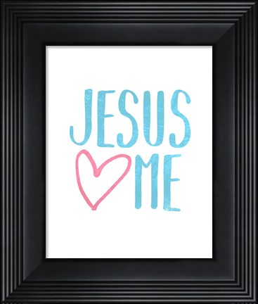 Framed Jesus Loves Me Print