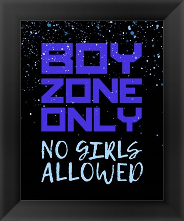 Framed Boy Zone-Sparkle Print