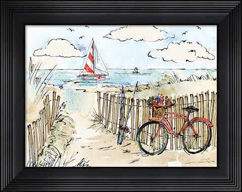 Framed Coastal Catch VI Print