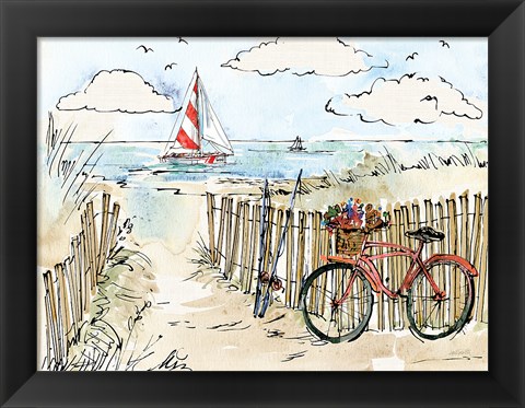 Framed Coastal Catch VI Print