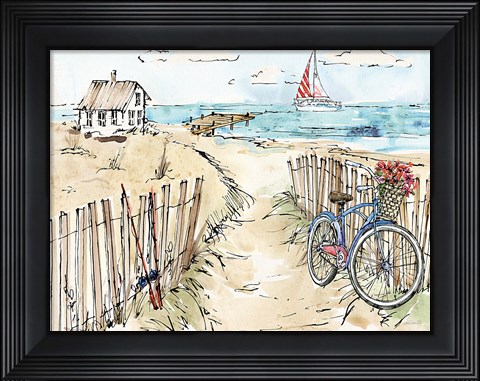Framed Coastal Catch V Print