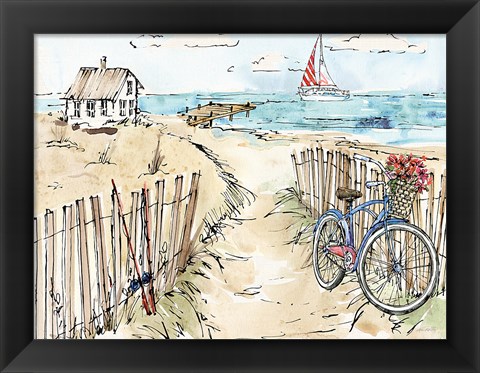 Framed Coastal Catch V Print