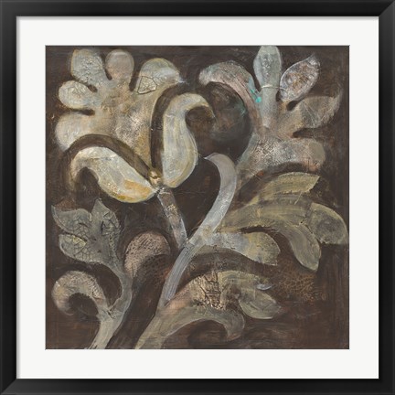 Framed Fresco Floral II Print