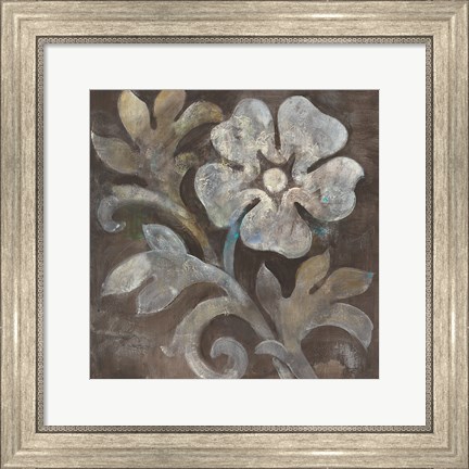 Framed Fresco Floral I Print