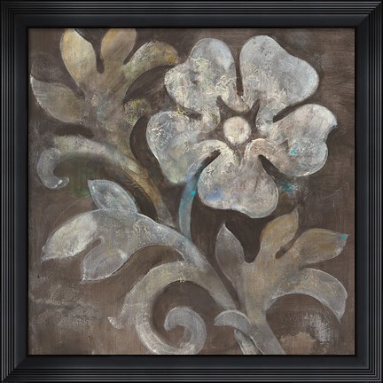 Framed Fresco Floral I Print
