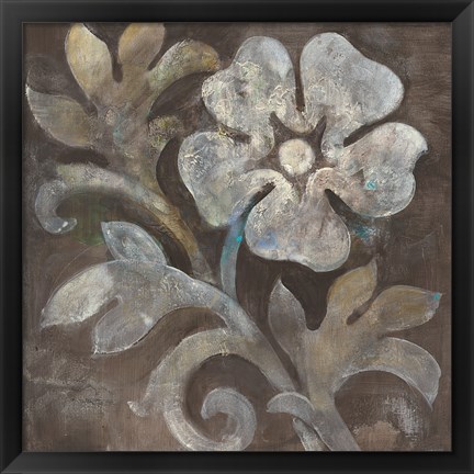 Framed Fresco Floral I Print