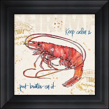 Framed Coastal Catch IV Print