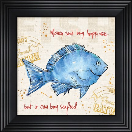 Framed Coastal Catch III Print