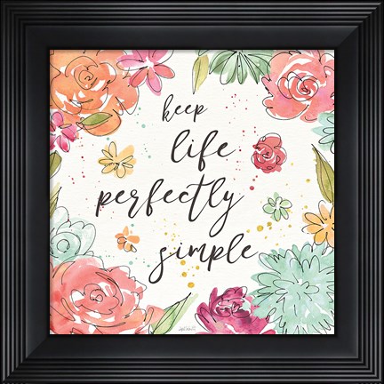 Framed Floral Fashion VI Print