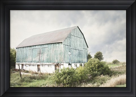 Framed Late Summer Barn I Crop Print