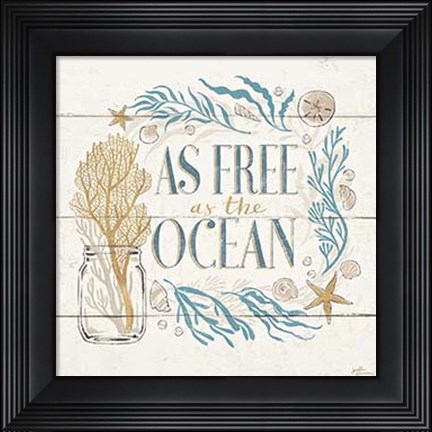 Framed Golden Sea IV Print