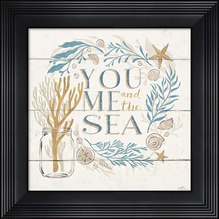 Framed Golden Sea III Print