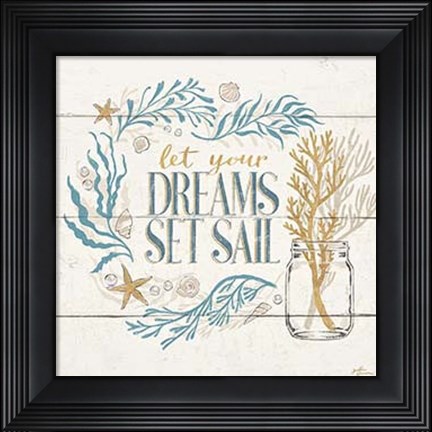 Framed Golden Sea V Print