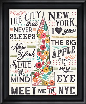 Framed Travel Blossoms II Light Print