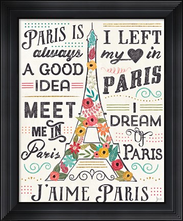 Framed Travel Blossoms I Light Print