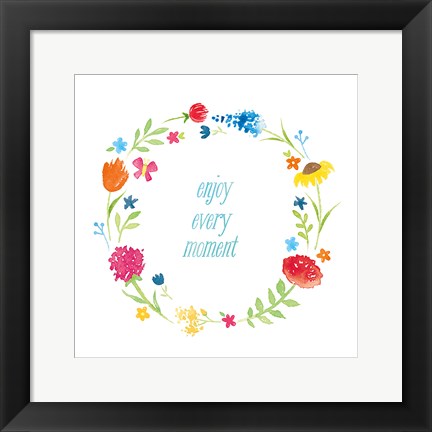 Framed Watercolor Words II Print