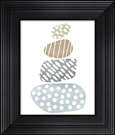 Framed River Stones II Print