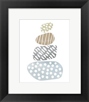 Framed River Stones II Print