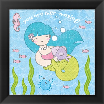 Framed Magical Mermaid II Print