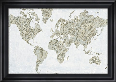 Framed Spinning World Print
