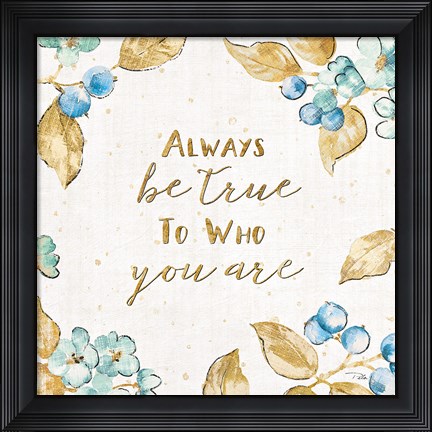 Framed Blue Blossom IV Print