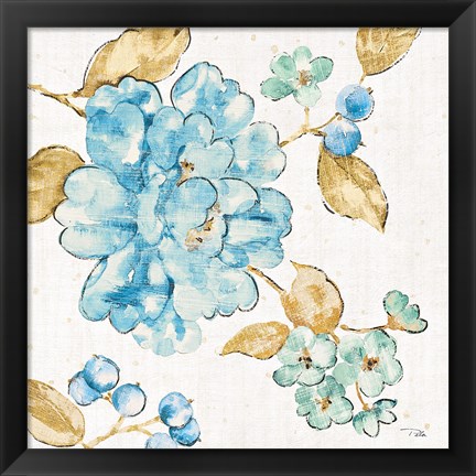 Framed Blue Blossom II Print