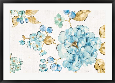 Framed Blue Blossom I Print