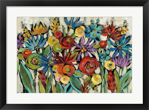 Framed Confetti Floral I Print