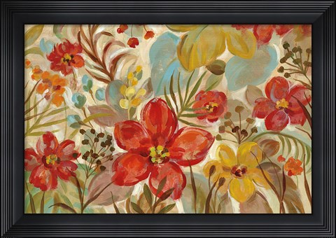 Framed Tropical Flowers Print