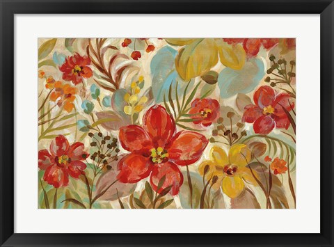 Framed Tropical Flowers Print