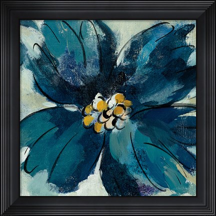 Framed Inky Floral II Print