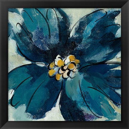 Framed Inky Floral II Print