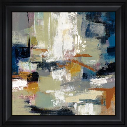 Framed Full Moon II with White Print