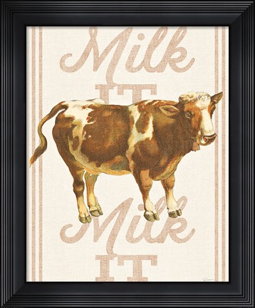 Framed Milk it Milk it Print