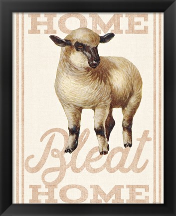 Framed Home Bleat Home Print