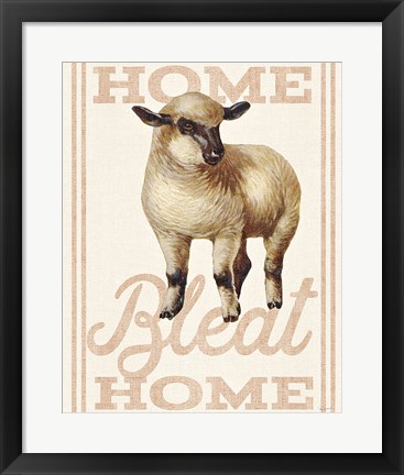 Framed Home Bleat Home Print