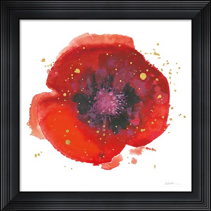 Framed Splash V with Gold Print