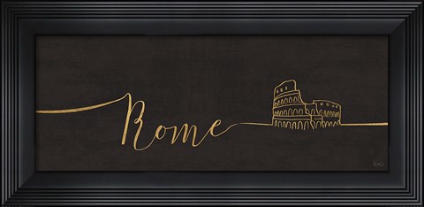 Framed Underlined Cities IV Black Print